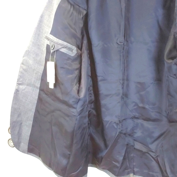 Tollegno 1900 J.Crew Crosby Gray Charcoal Wool Suit Jacket Modern luxury Sz.46r - Picture 6 of 12